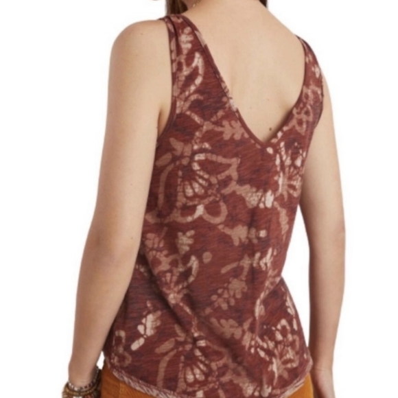 Anthropologie Womens Blaise Knotted Tank Top Sz Large Burgundy Red - Picture 4 of 7
